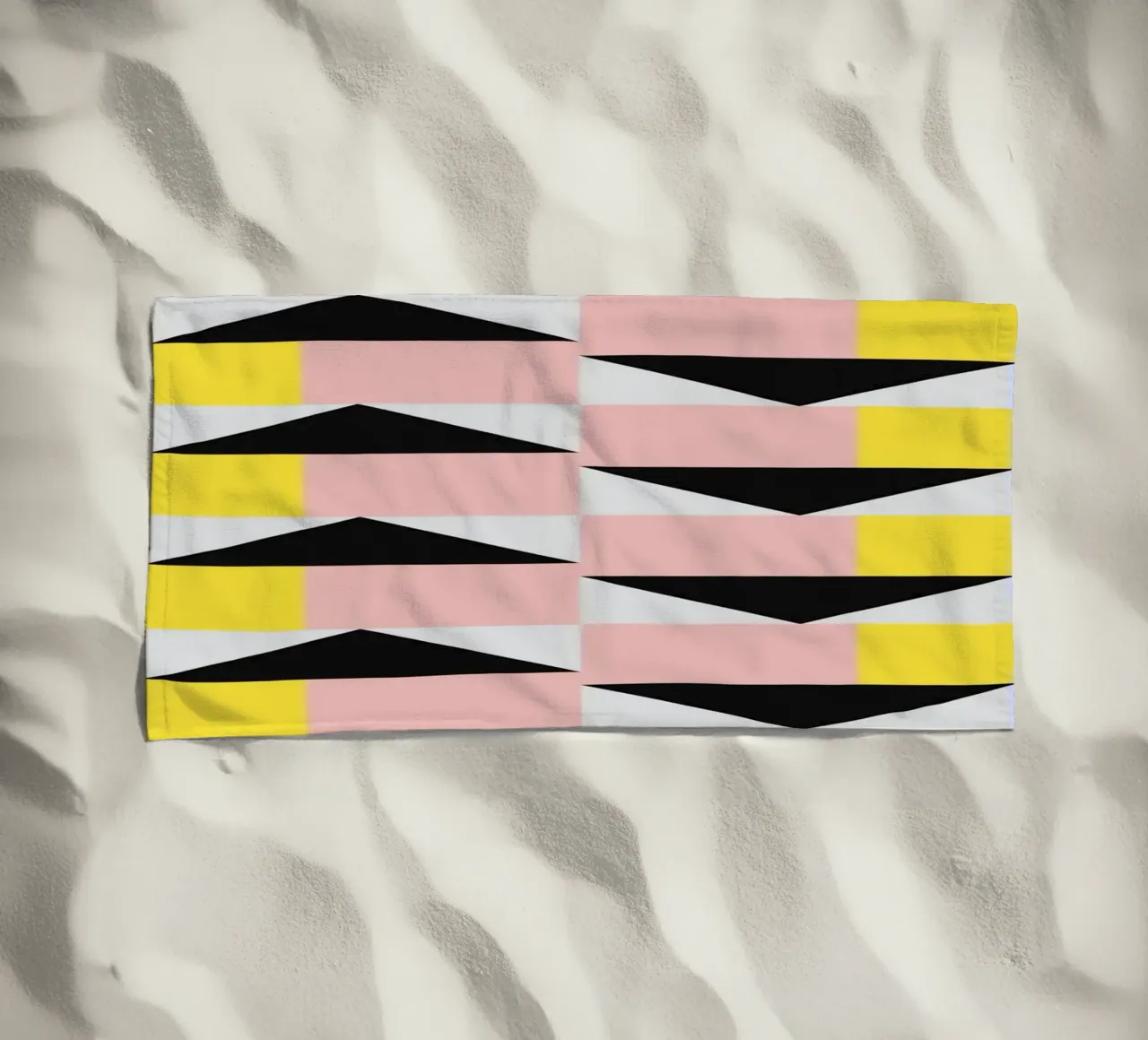 3d Geometrical pattern 03 beach towel by Little Dean