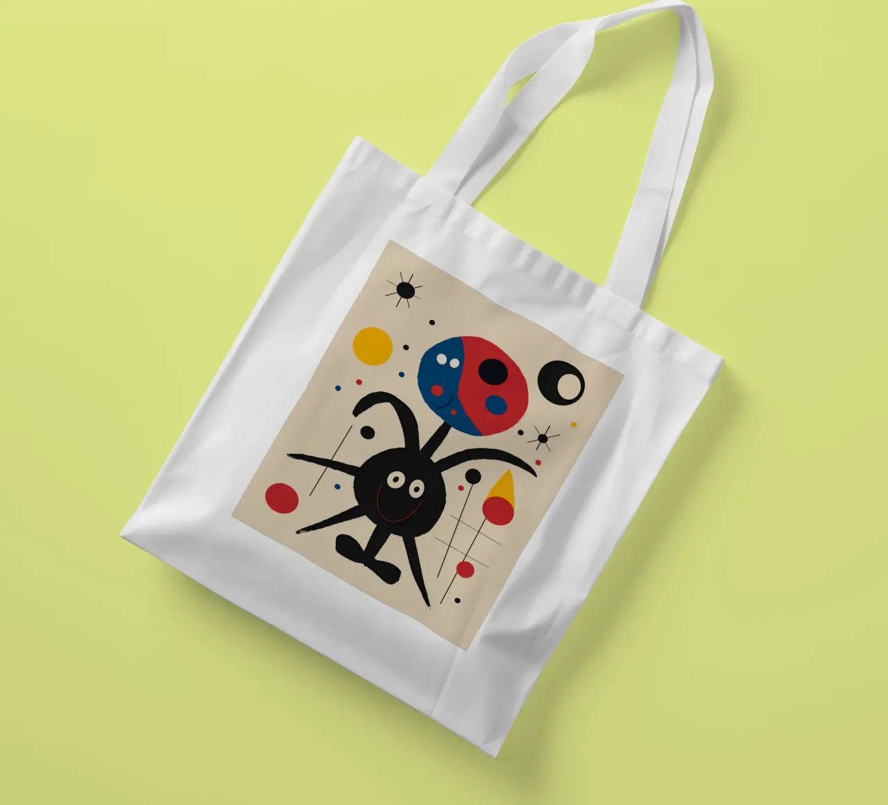 Jumpy molecule tote bag by Little Dean