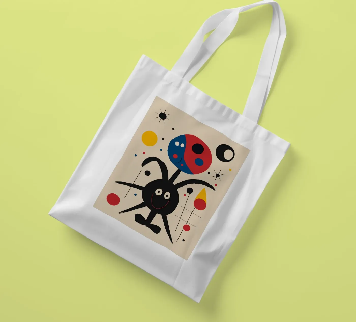 Jumpy molecule tote bag by Little Dean