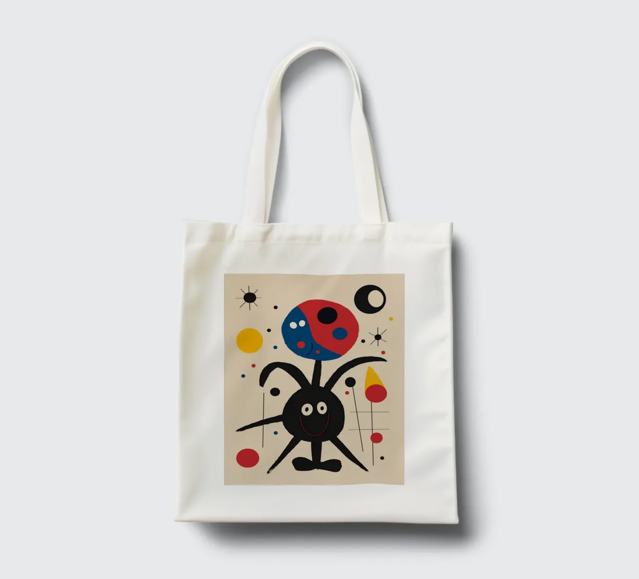 Jumpy molecule tote bag by Little Dean