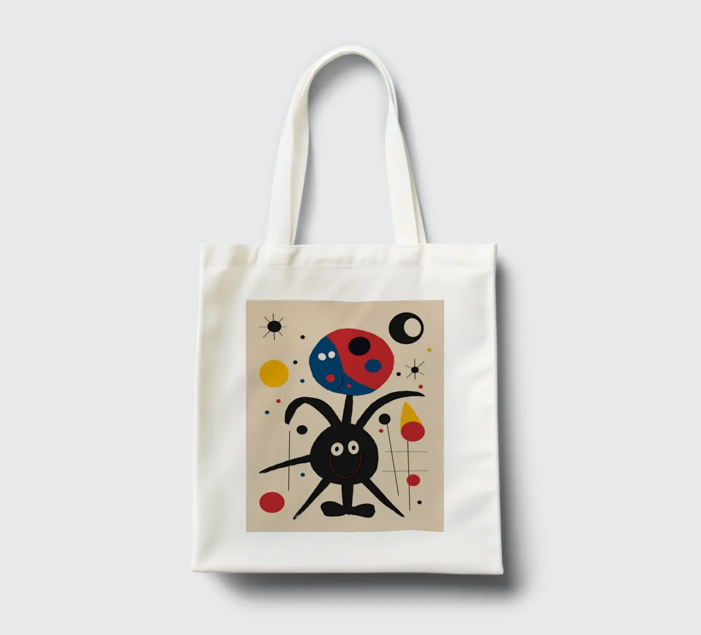 Jumpy molecule tote bag by Little Dean