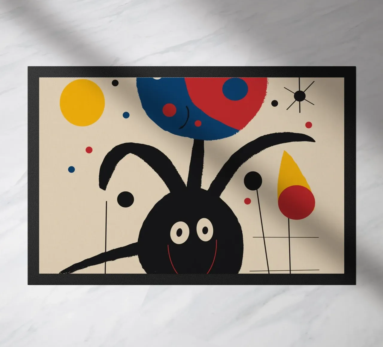 Jumpy molecule doormat by Little Dean