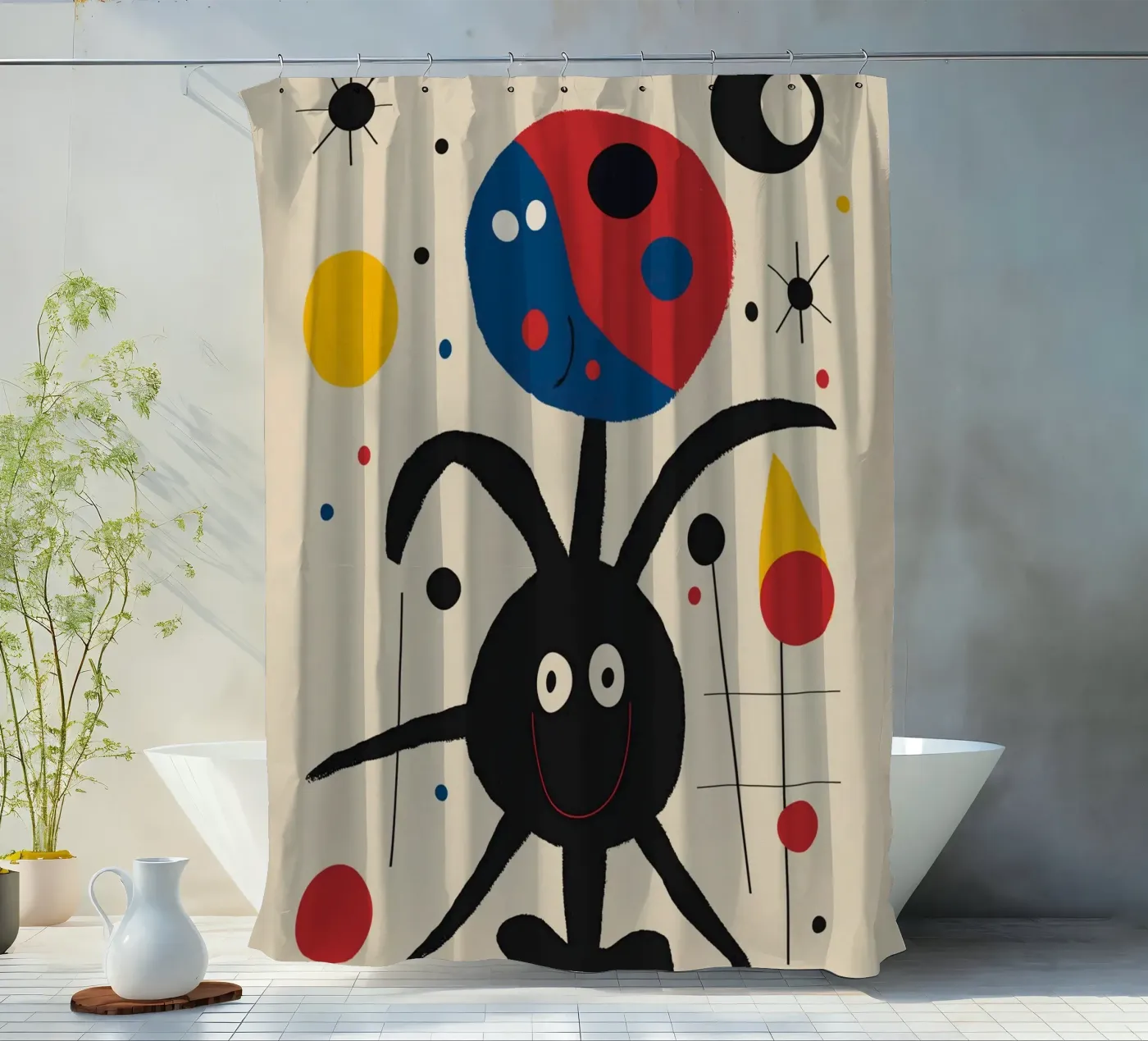 Jumpy molecule Duschvorhang von Little Dean