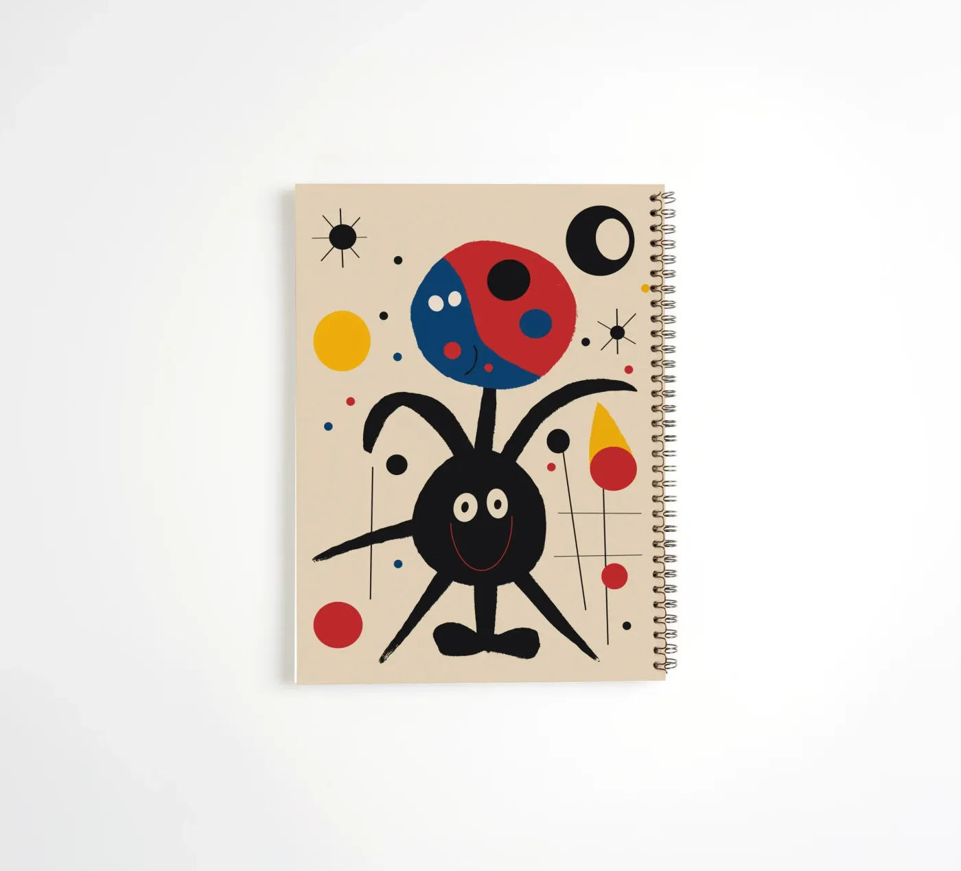 Jumpy molecule spiral notebook by Little Dean