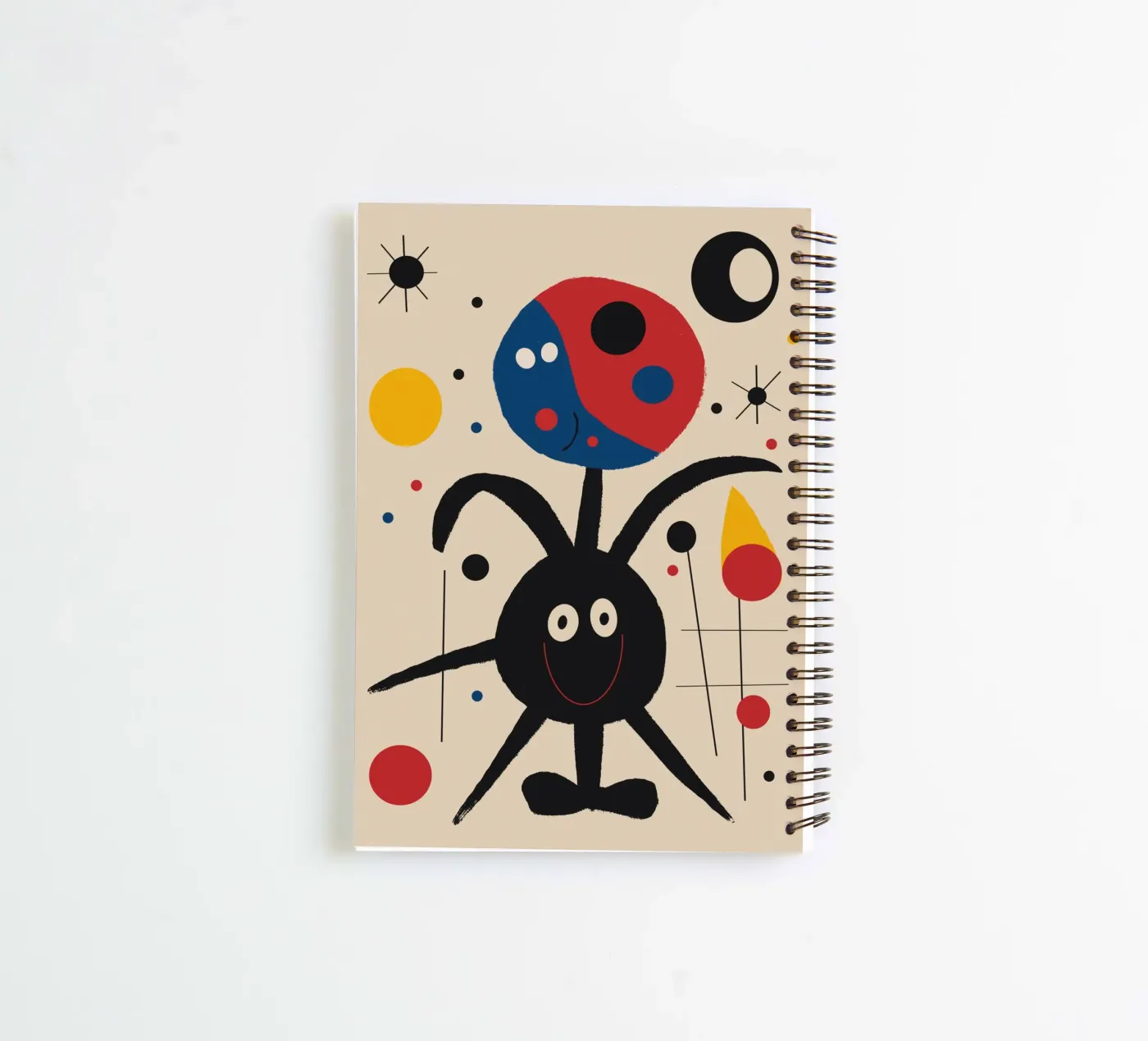 Jumpy molecule spiral notebook by Little Dean