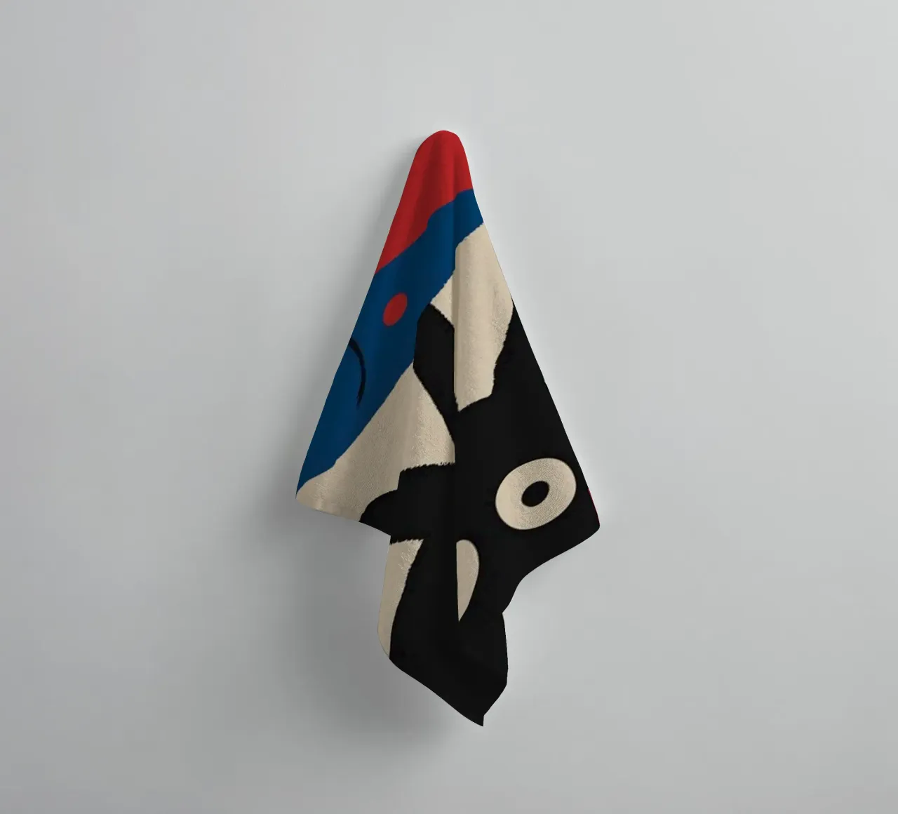 Jumpy molecule towel by Little Dean