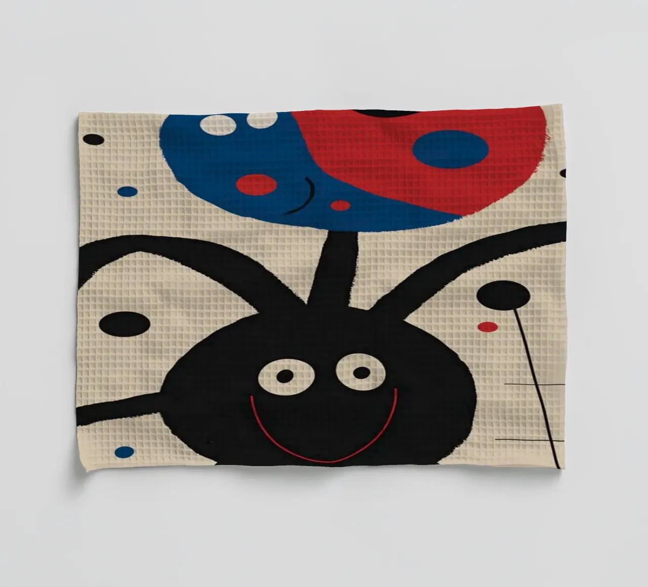 Jumpy molecule Geschirrtuch von Little Dean