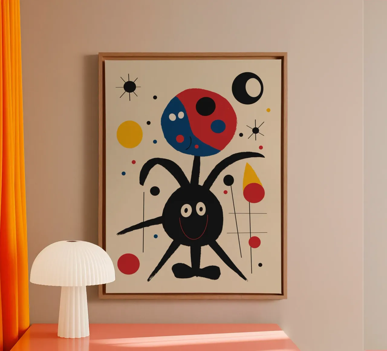 Jumpy molecule canvas by Little Dean