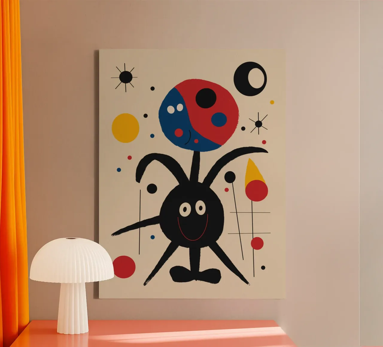Jumpy molecule canvas by Little Dean