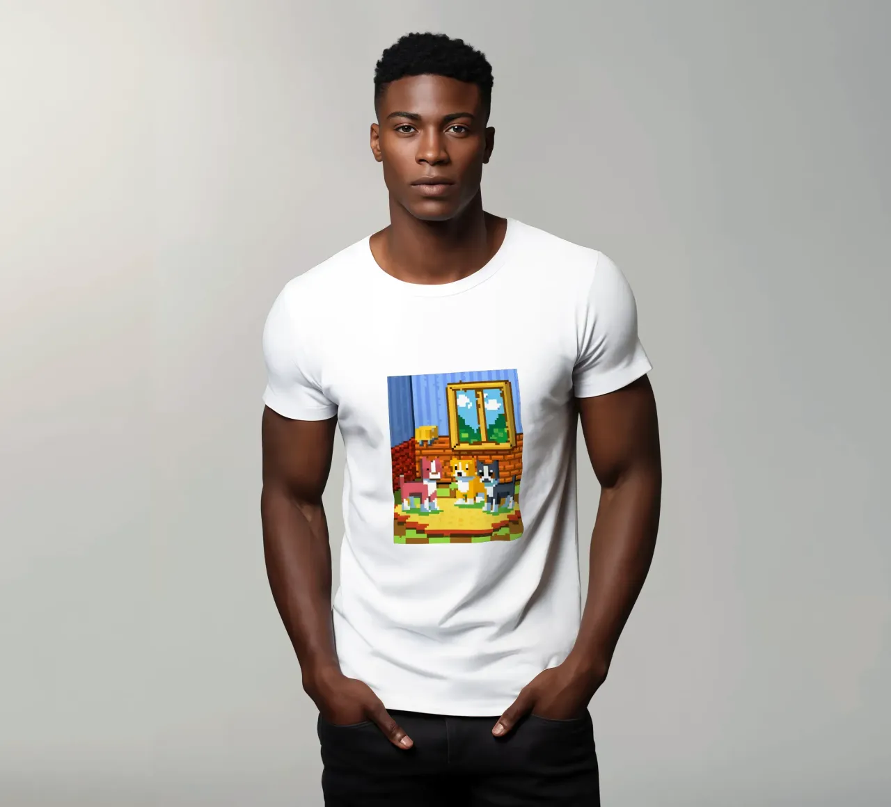 Three Cute Cats t-shirt by DOG AND CAT