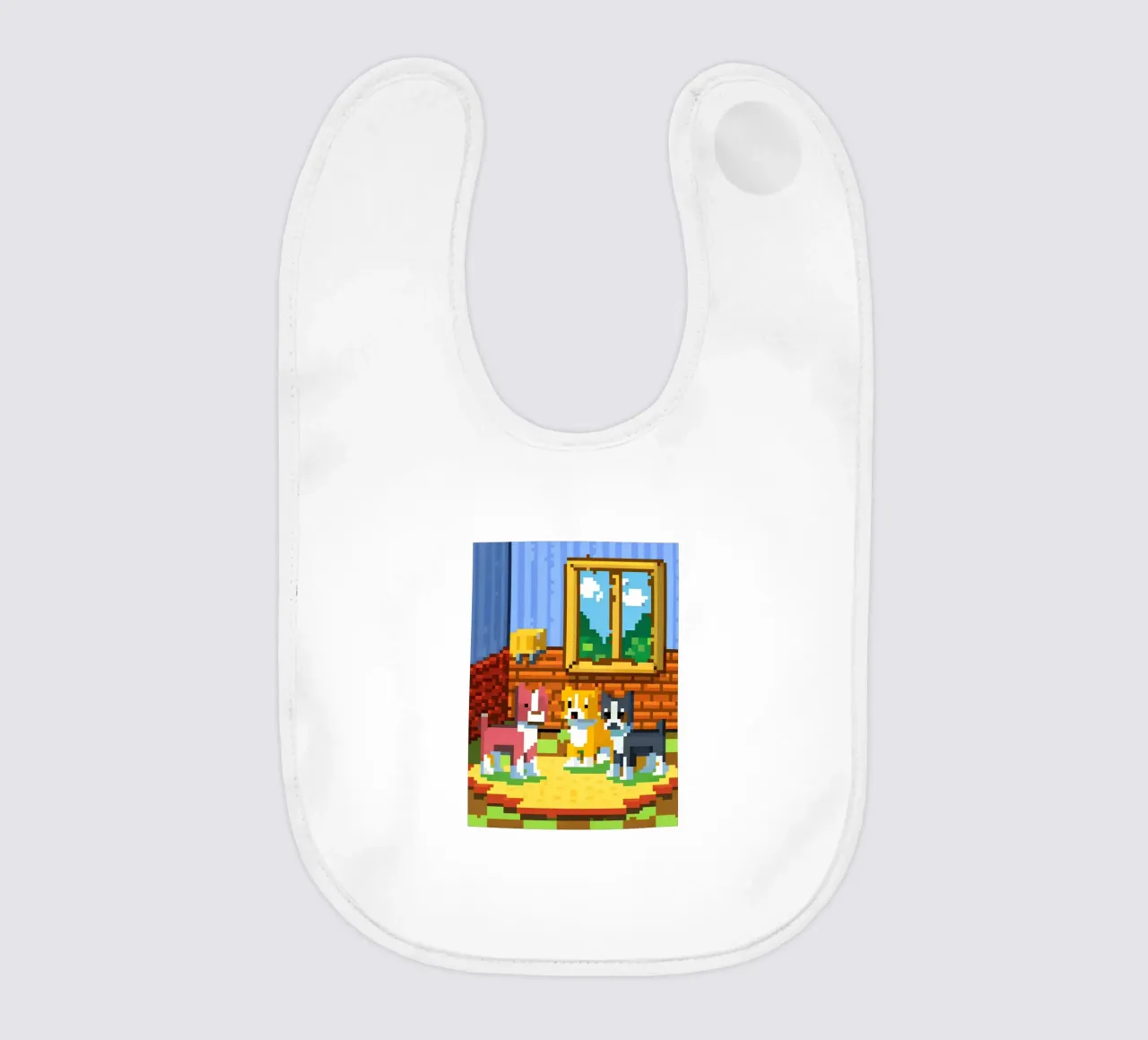 Three Cute Cats baby bib by DOG AND CAT