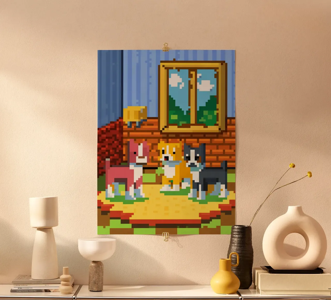 Three Cute Cats poster by DOG AND CAT