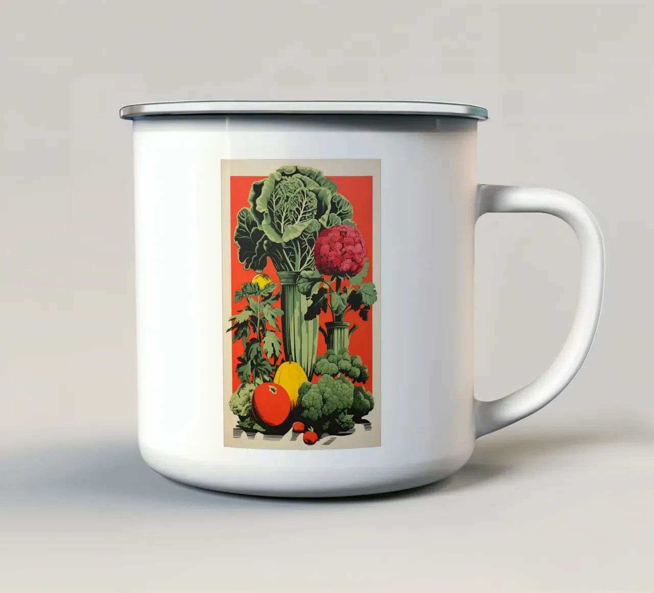 Verdure sane tazza in smalto da Carinaprint