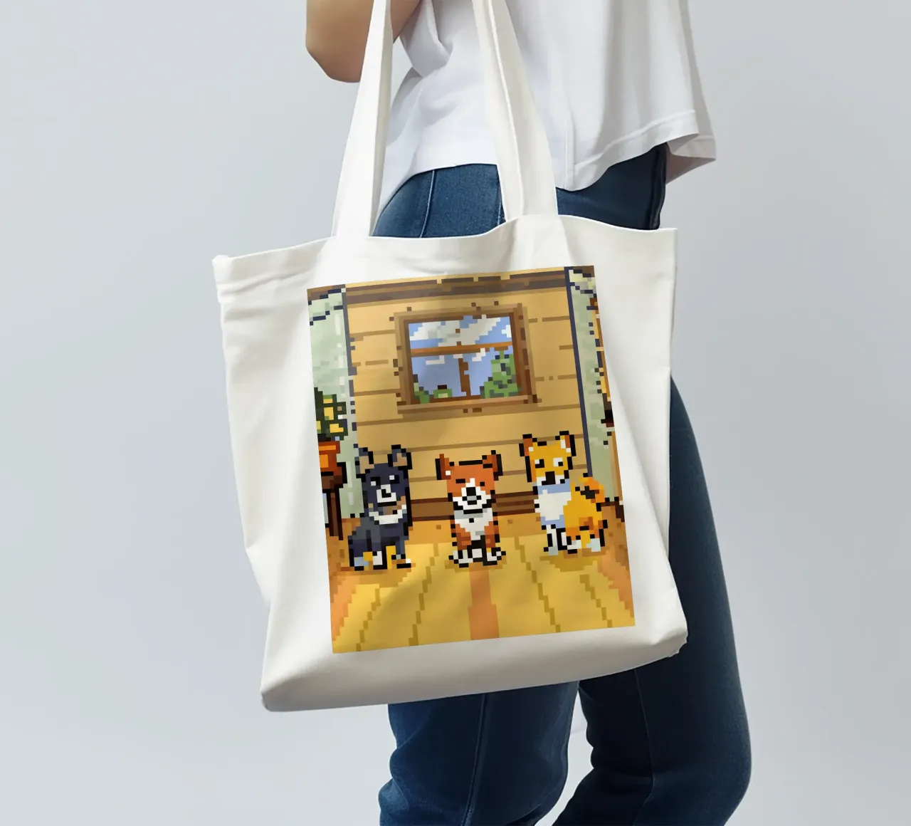 Three Cute Dogs tote bag by DOG AND CAT
