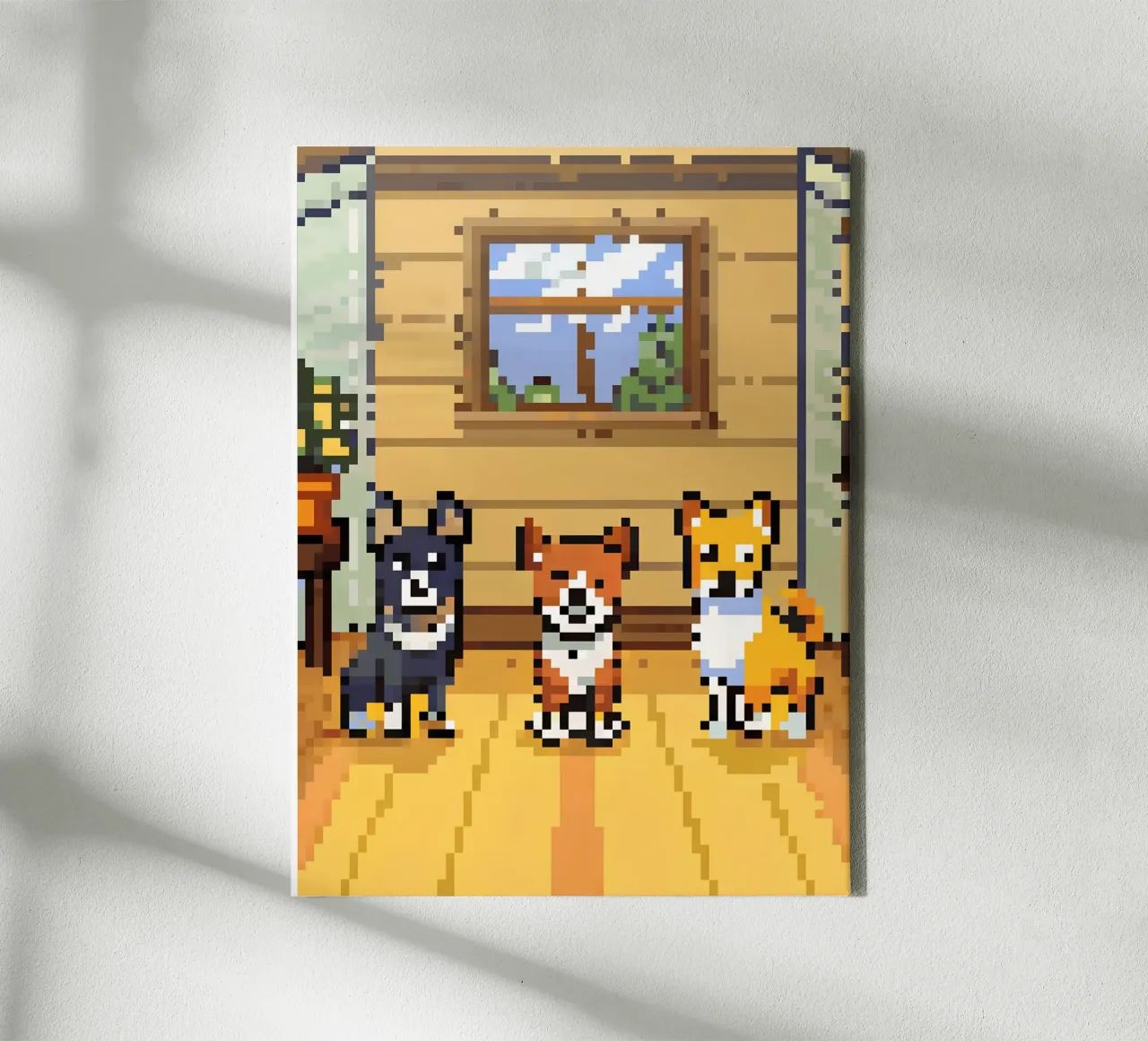 Three Cute Dogs canvas by DOG AND CAT