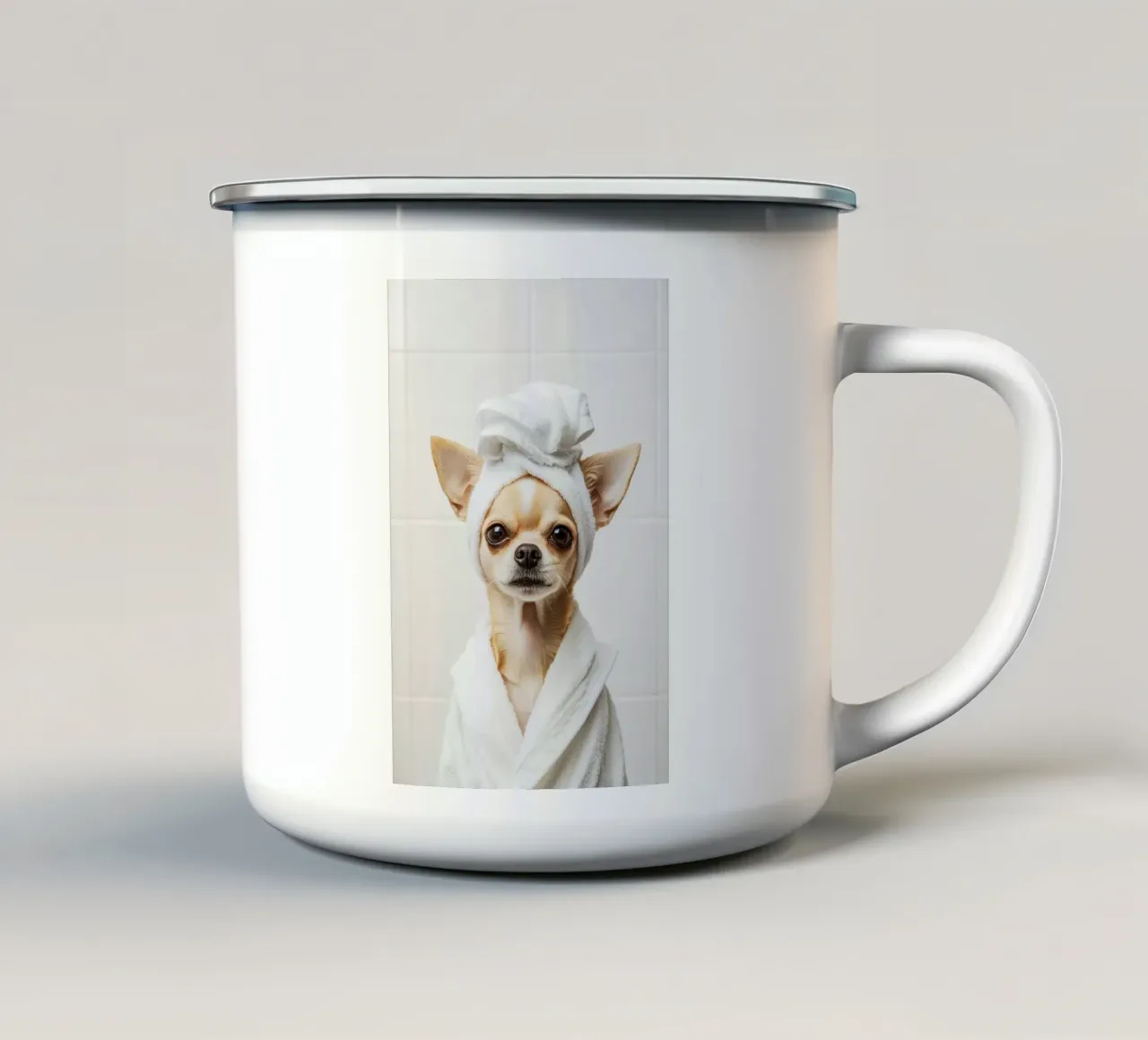 Benessere Chiwawa tazza in smalto da Carinaprint