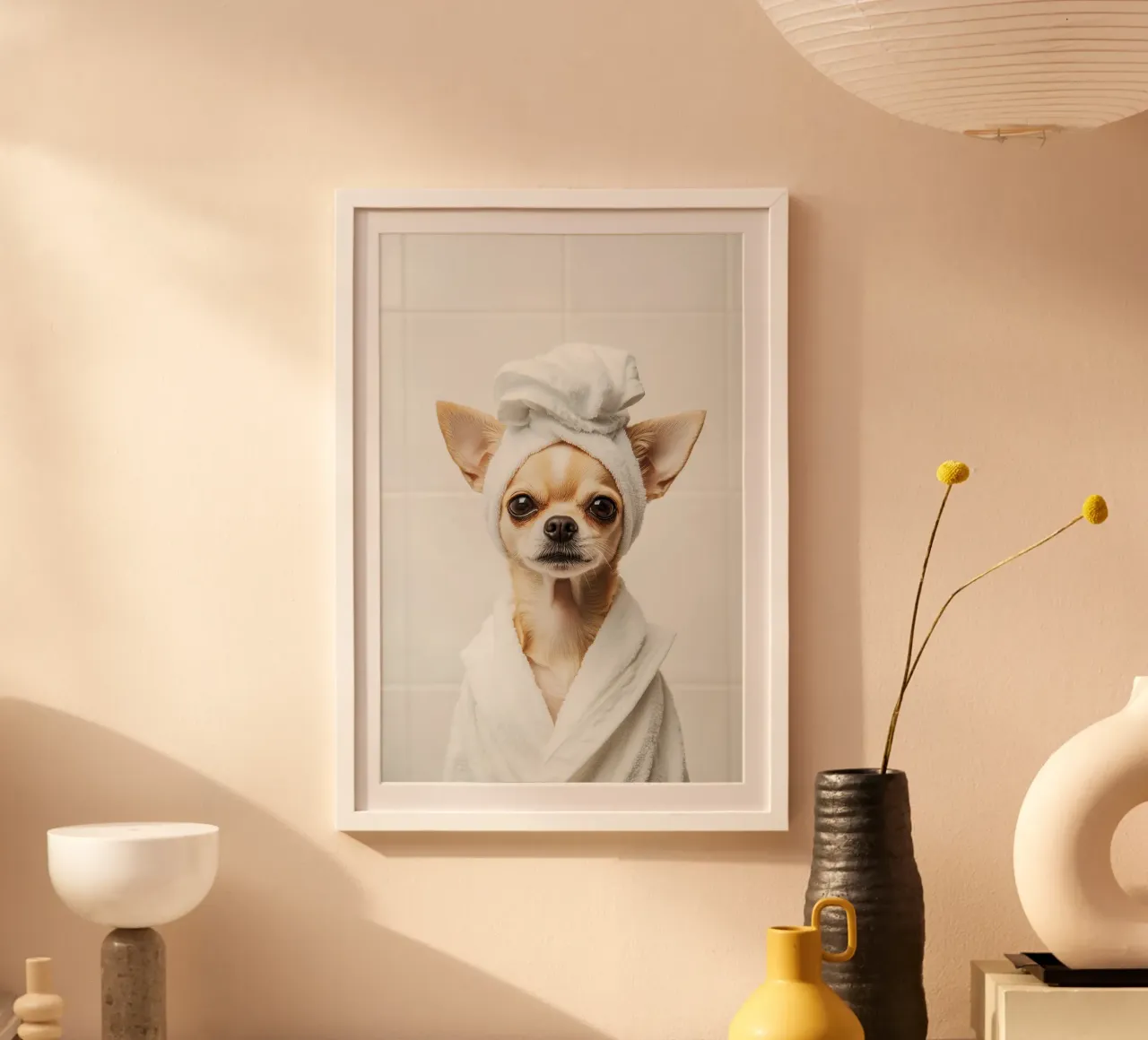 Benessere Chiwawa poster con telaio in alluminio da Carinaprint