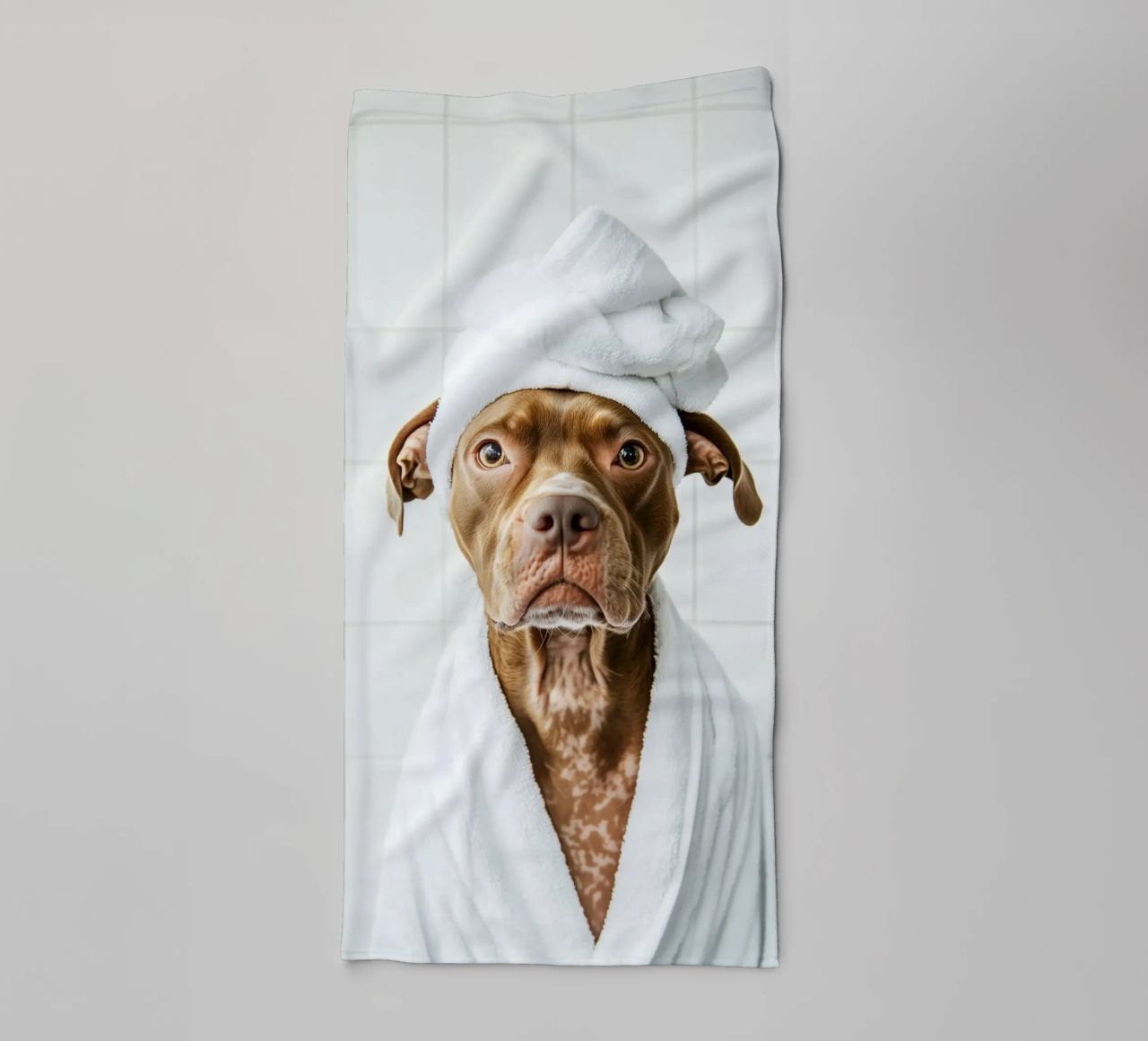 Pitbull Welzijn badhanddoek van Carinaprint