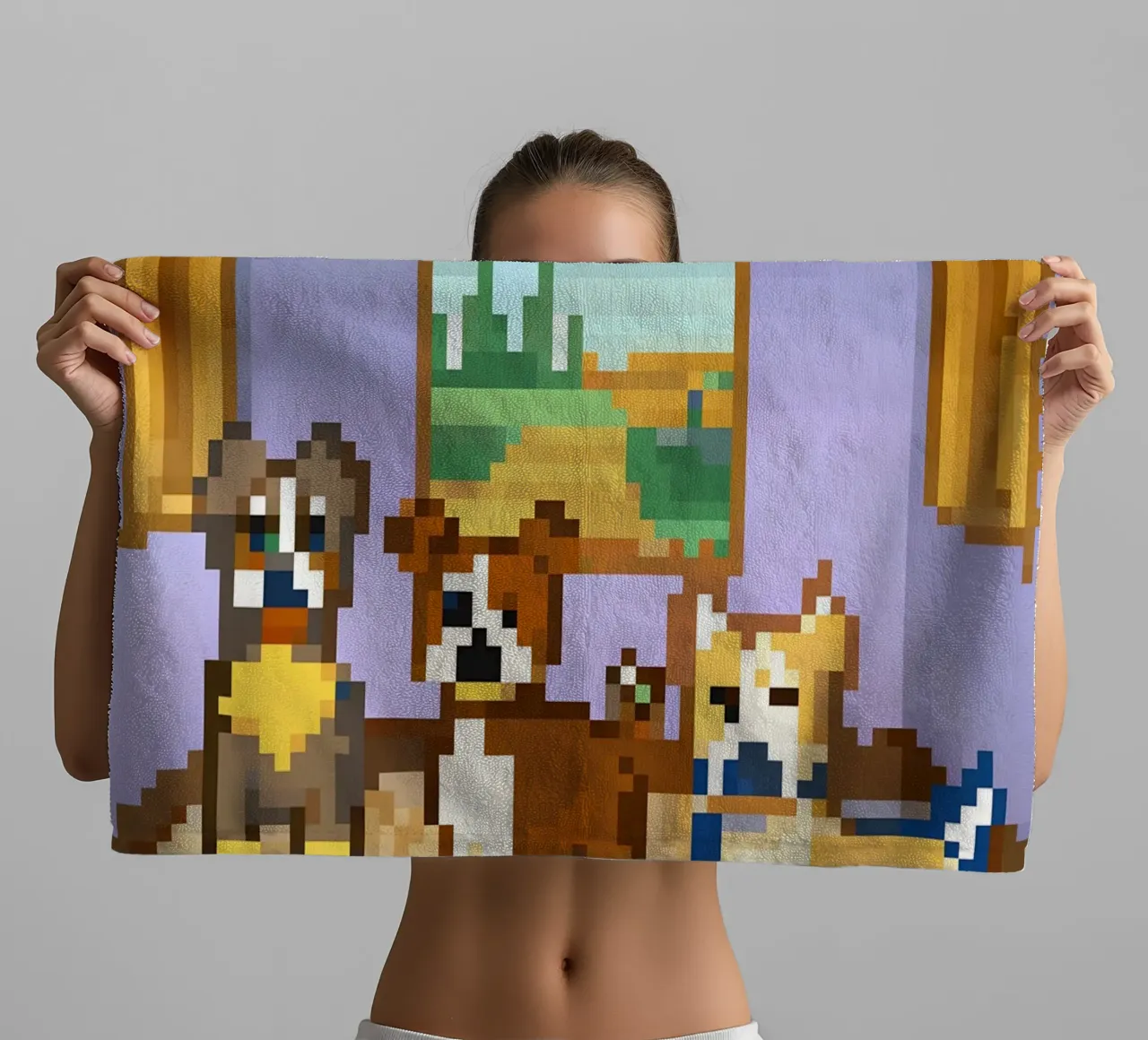 Tre cani carini asciugamano da bagno da DOG AND CAT