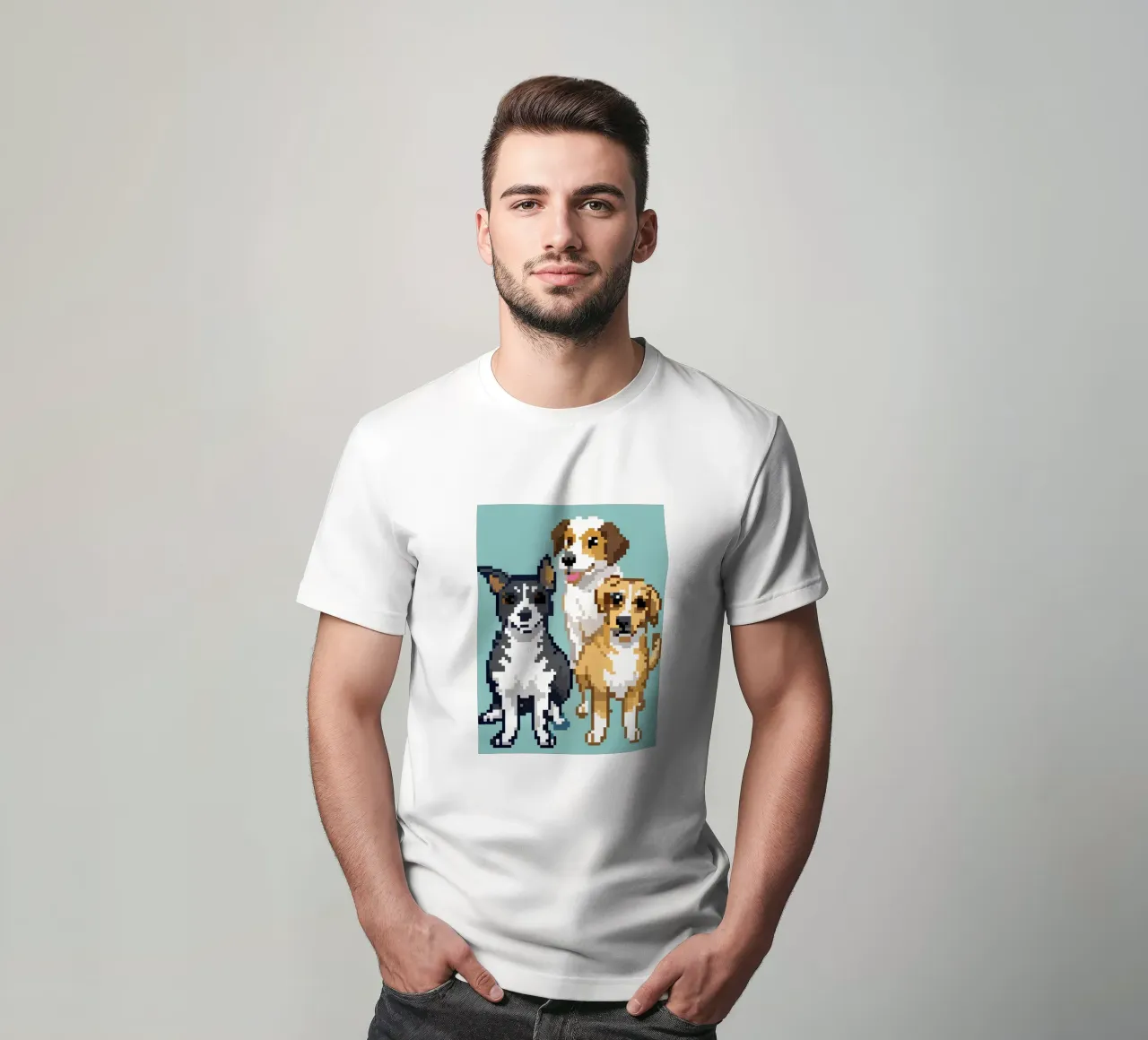 Tre cani t-shirt da DOG AND CAT