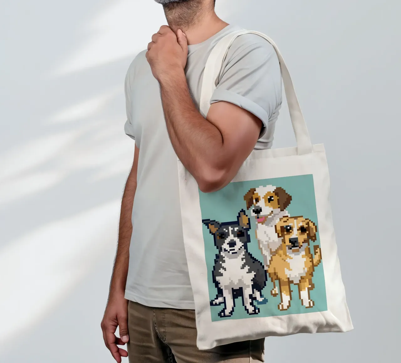 Three Dogs tote bag by DOG AND CAT