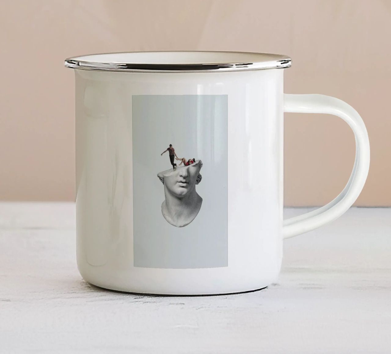 Get Out of My Head taza de esmalte de Maarten Léon