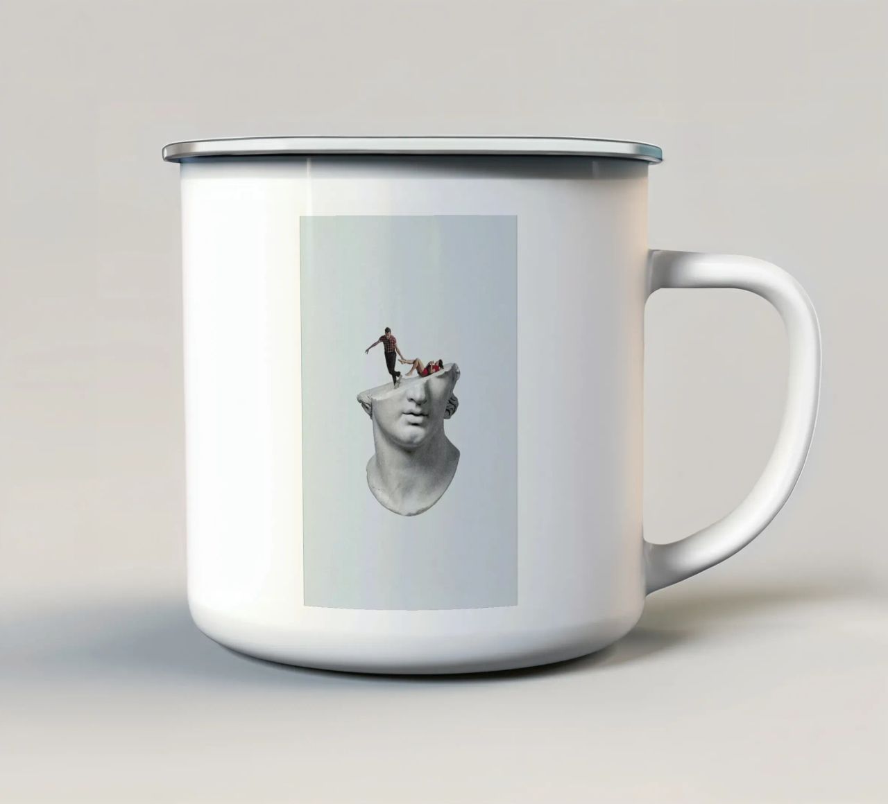 Get Out of My Head taza de esmalte de Maarten Léon