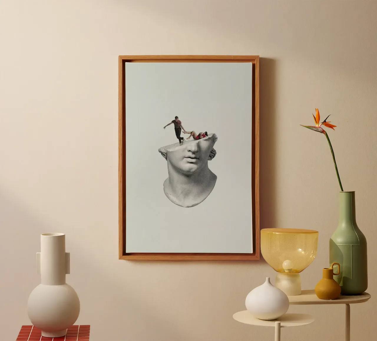 Get Out of My Head canvas met Baklijst van Maarten Léon