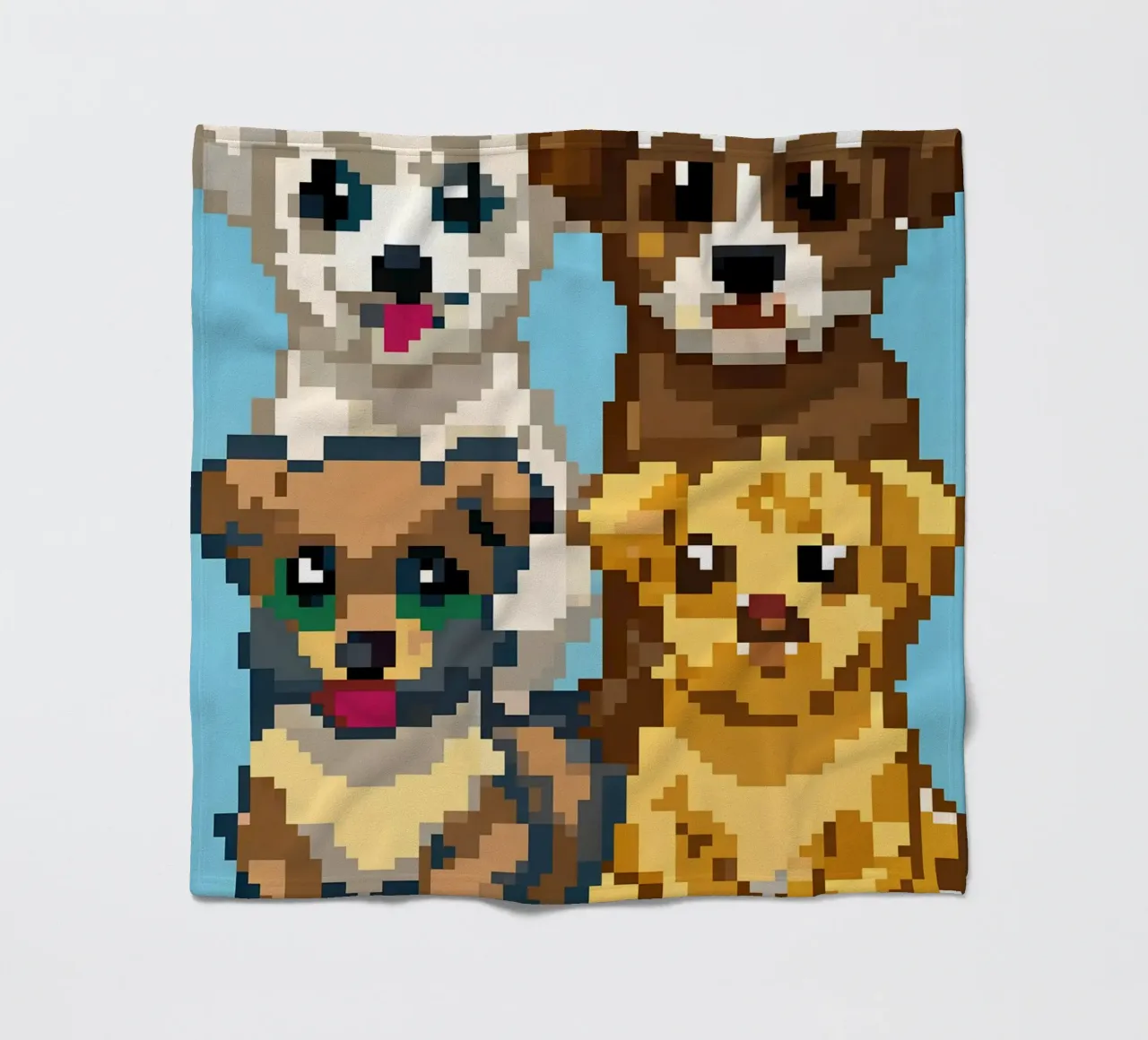 Quattro cuccioli coperta in pile da DOG AND CAT