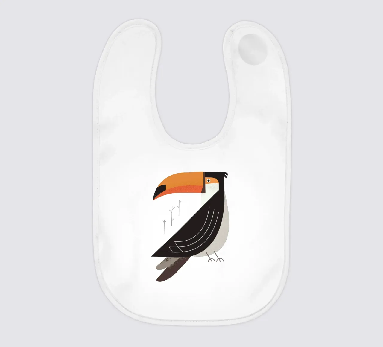 Toucan, oiseau d'Amérique du Sud bavoir de The Printed Sparrow