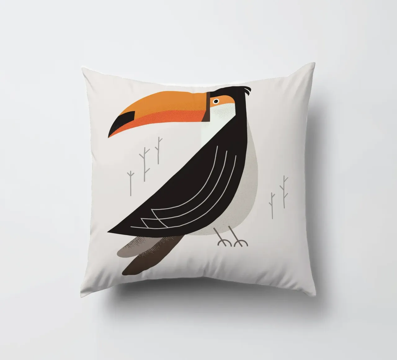 Toekan, vogel van Zuid-Amerika kussen van The Printed Sparrow