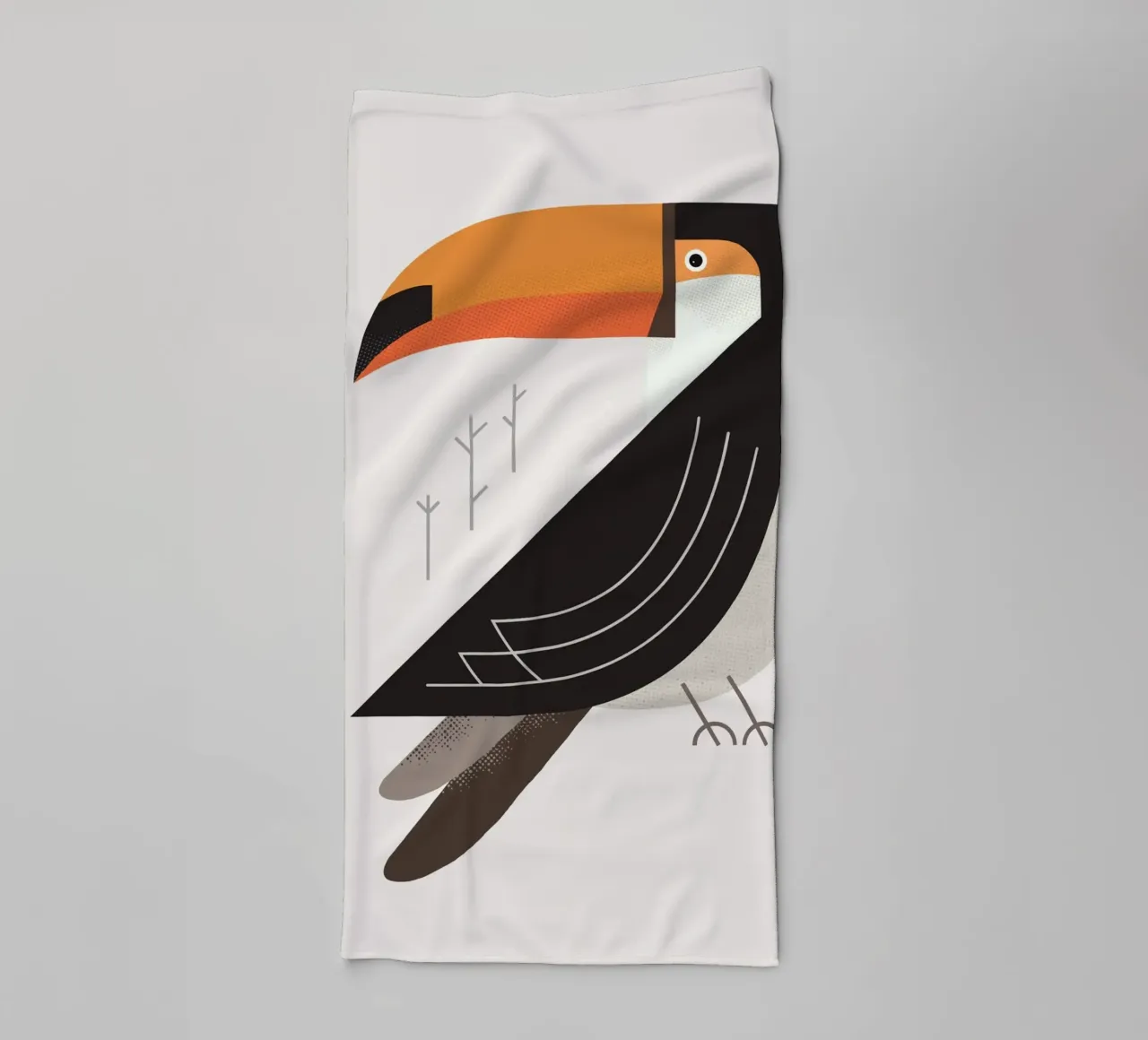 Toucan, Bird of South America towel by The Printed Sparrow