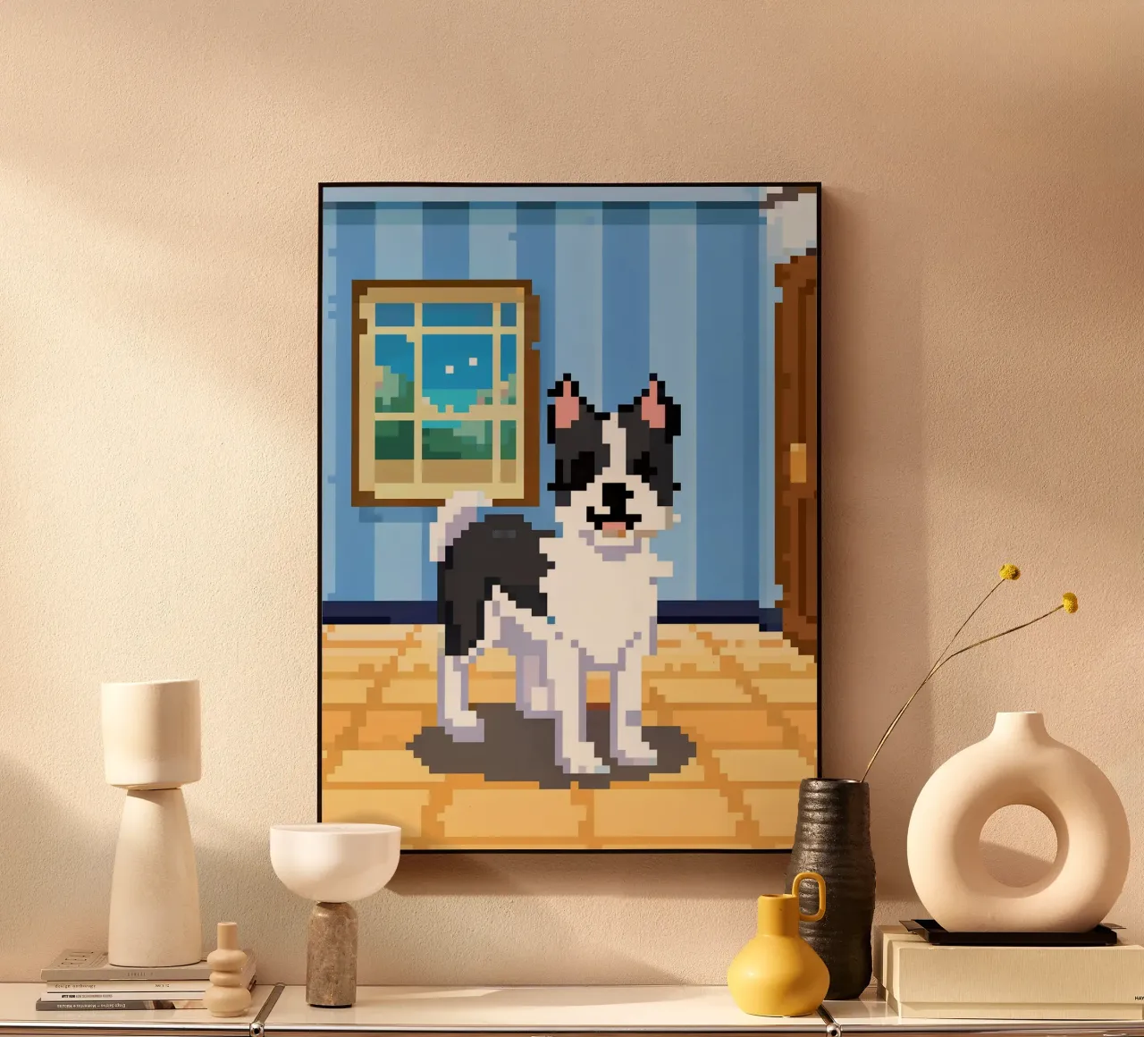 Cane bianco e nero plexiglass da DOG AND CAT