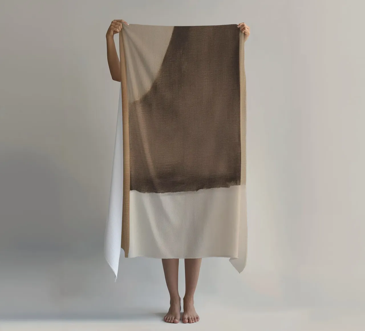 Arte astratta minimalista e terrena telo mare da Melloi Art Print