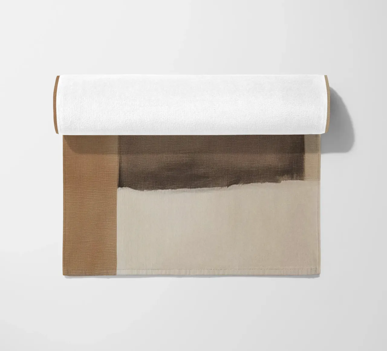 Arte astratta minimalista e terrena telo mare da Melloi Art Print