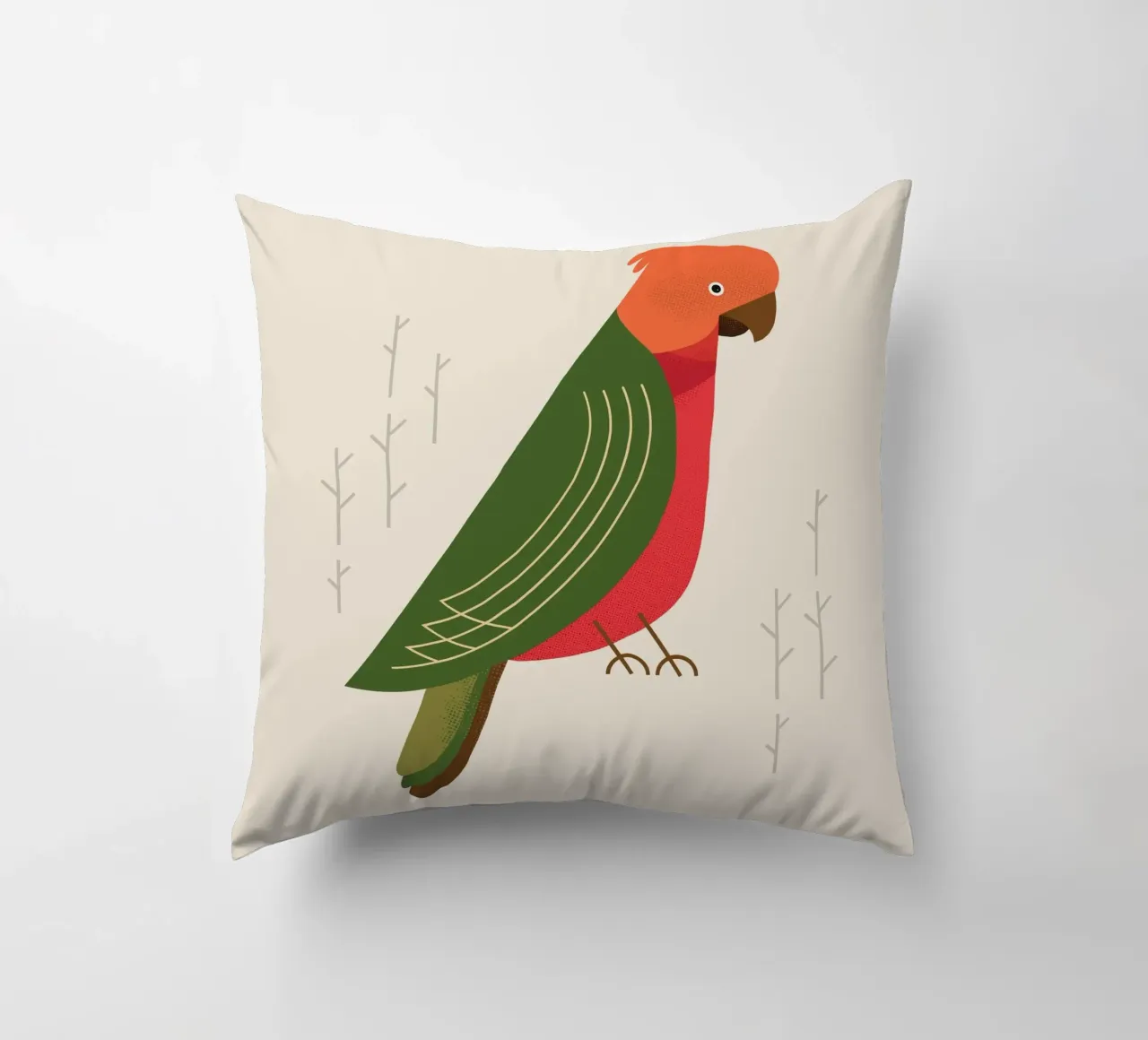 Pappagallo reale australiano, Uccello dell'Australia cuscino da The Printed Sparrow