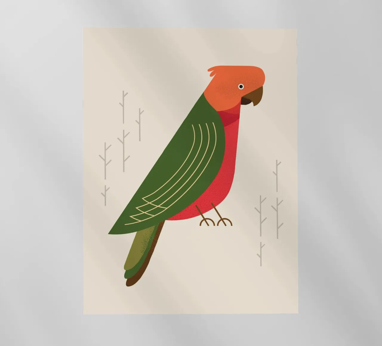 Pappagallo reale australiano, Uccello dell'Australia pellicola backlit da The Printed Sparrow