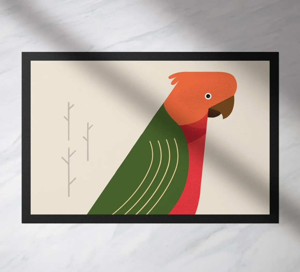 Pappagallo reale australiano, Uccello dell'Australia zerbino da The Printed Sparrow