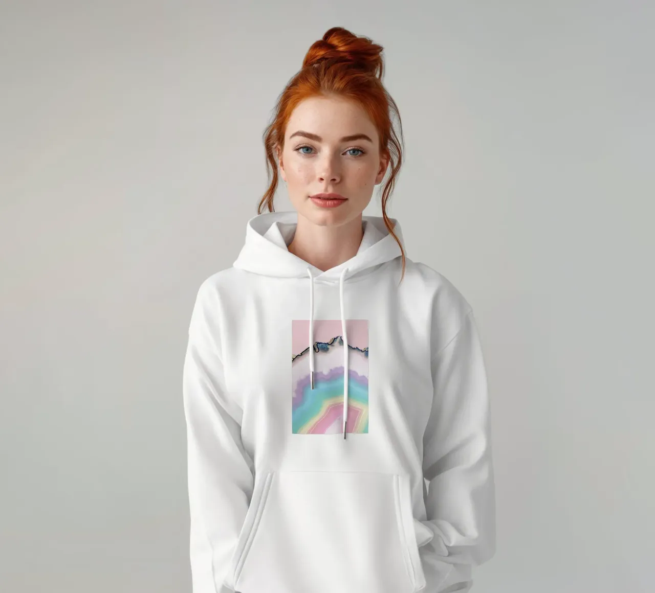 Agata arcobaleno felpa con cappuccio da cafelab