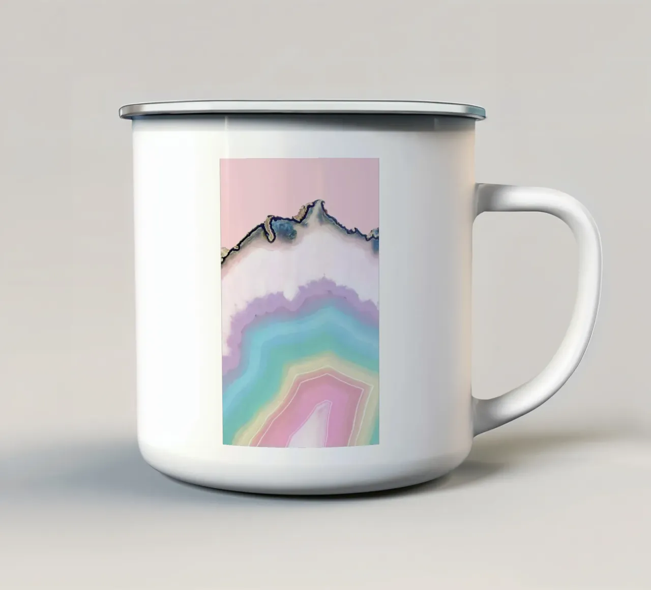 Agata arcobaleno tazza in smalto da cafelab