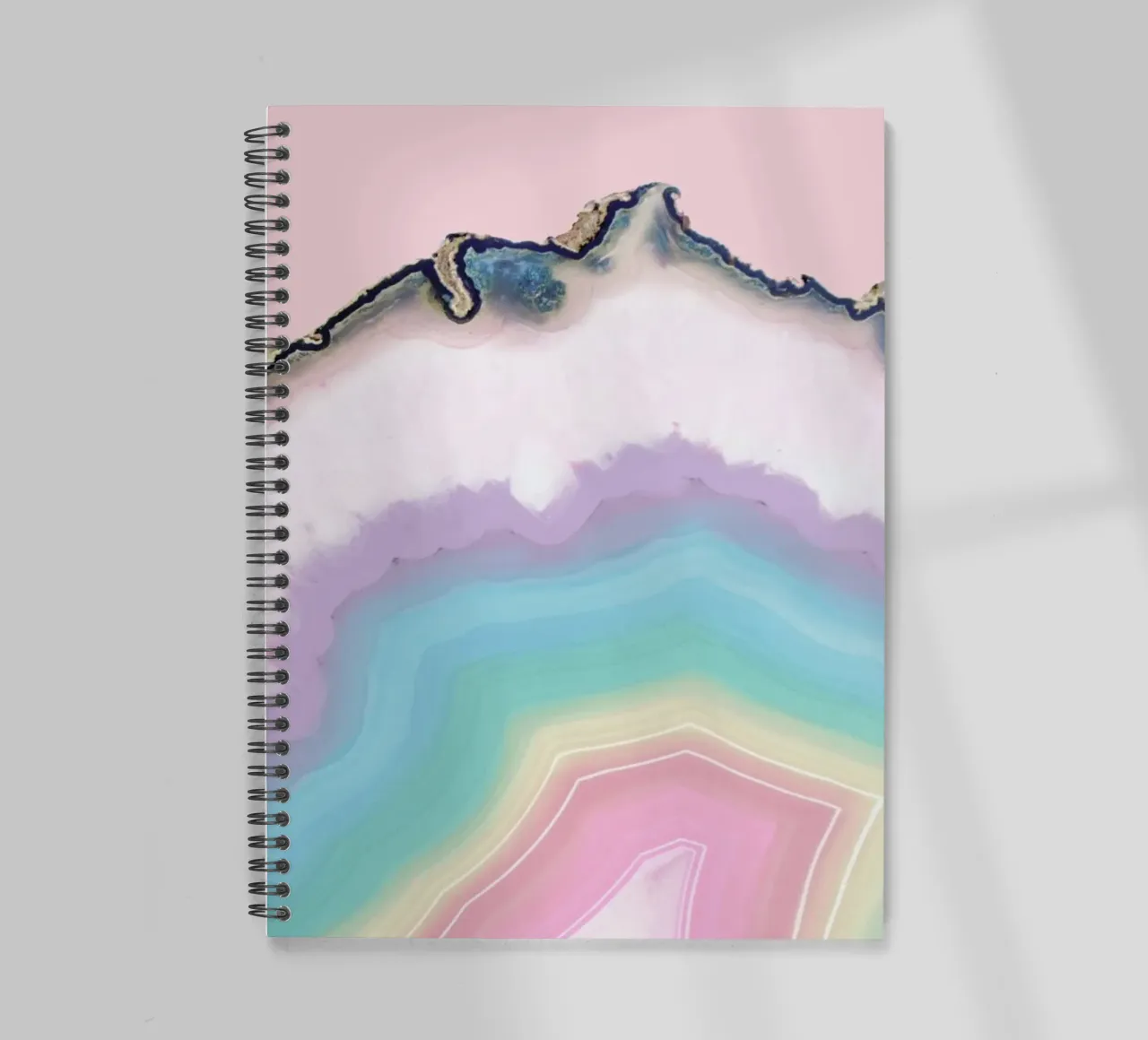 Agate arc-en-ciel carnet à spirale de cafelab