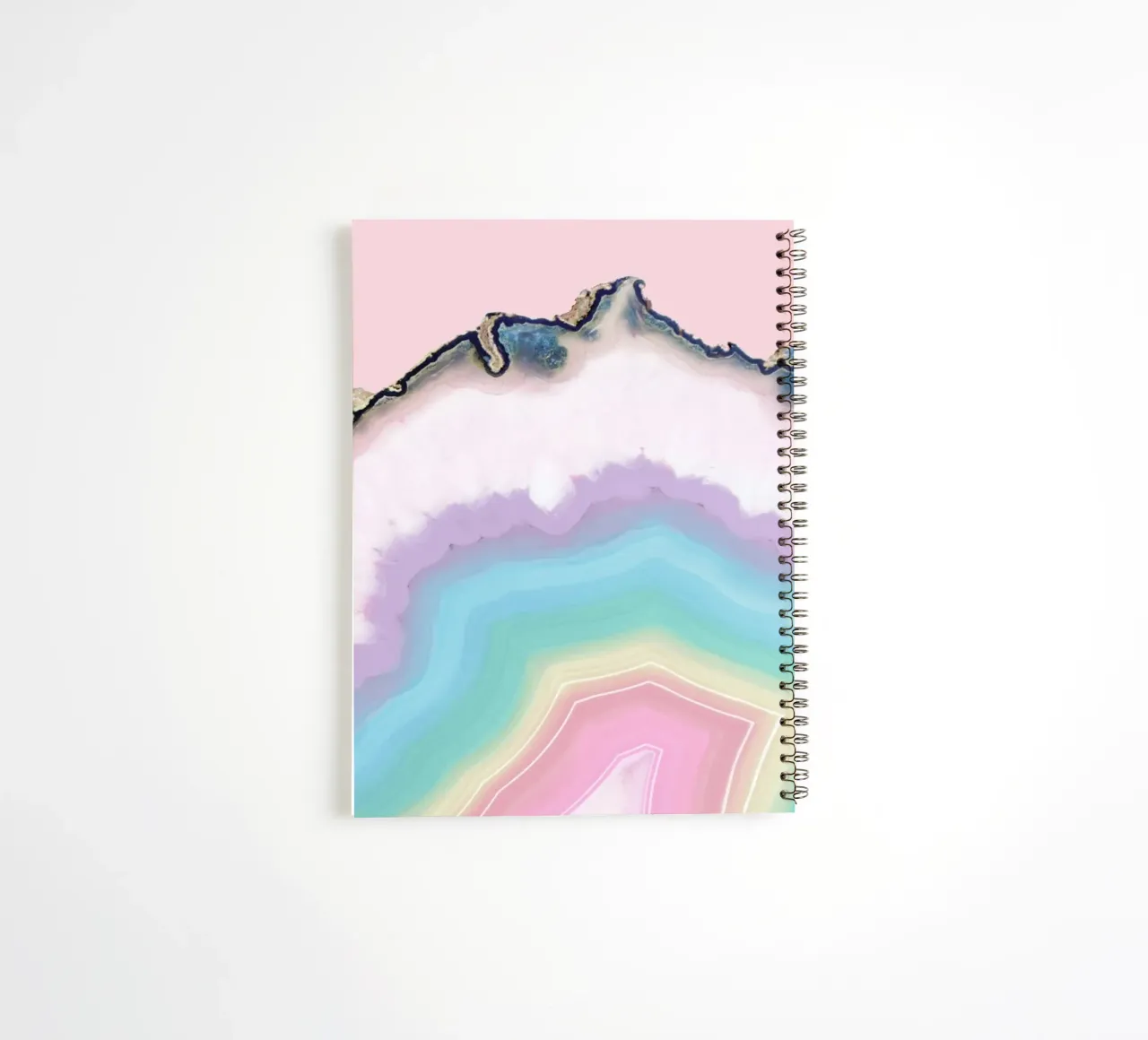 Agate arc-en-ciel carnet à spirale de cafelab