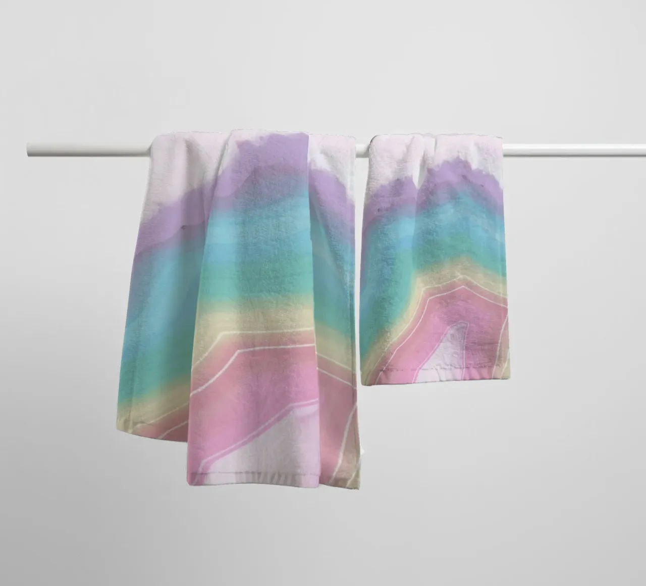 Agata arcobaleno asciugamano da bagno da cafelab