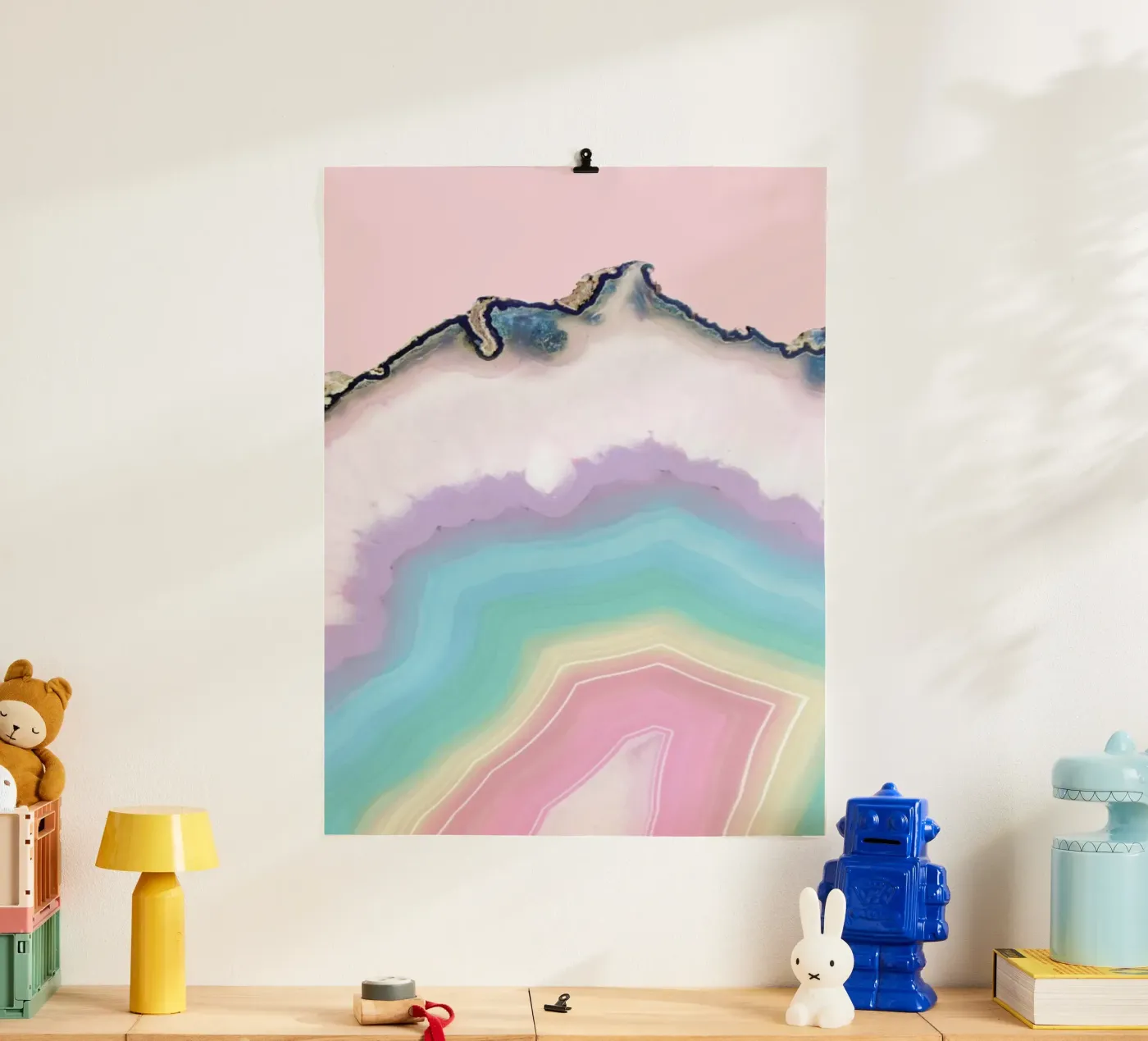 Rainbow Agate poster van cafelab