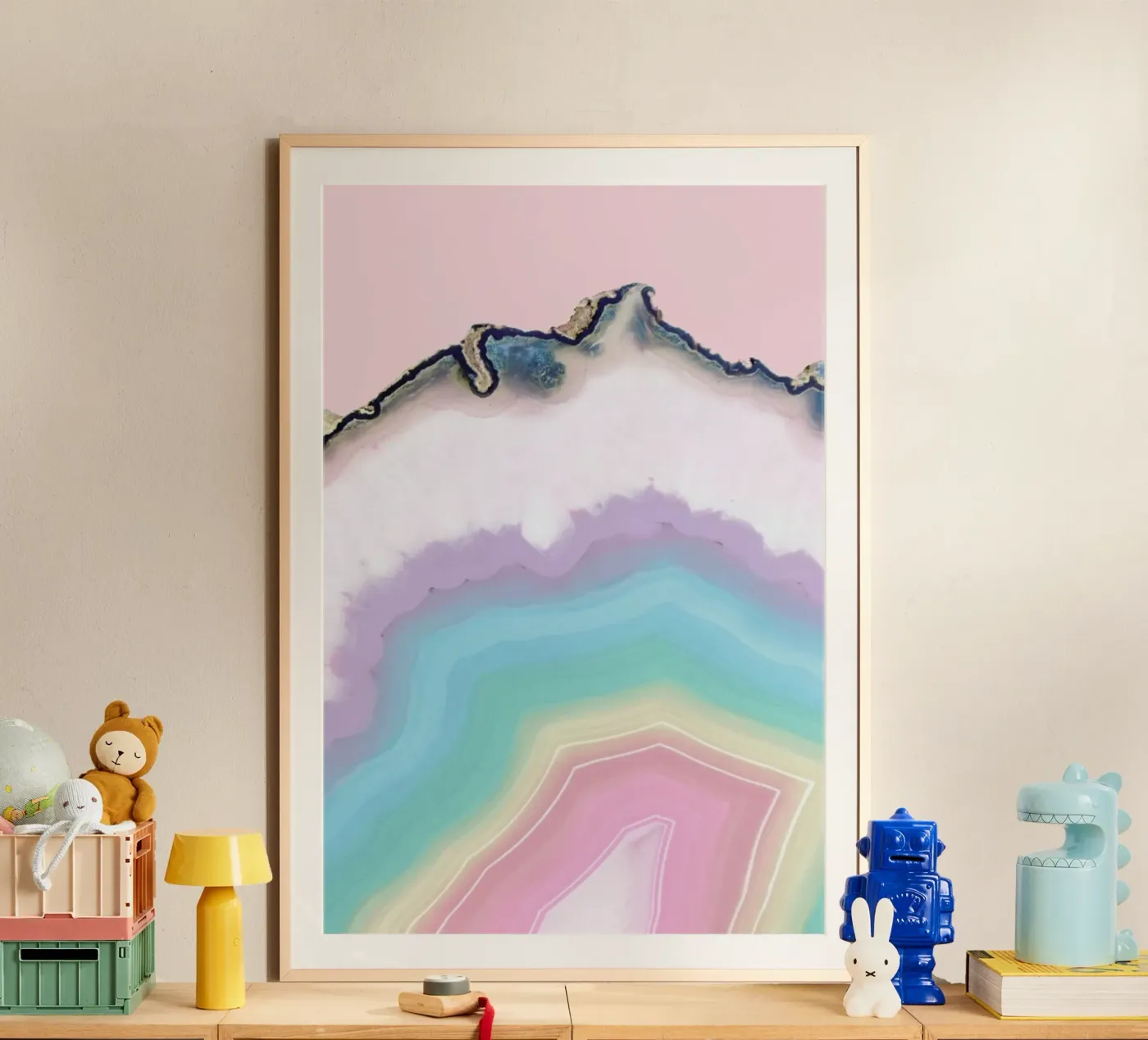 Rainbow Agate poster van cafelab