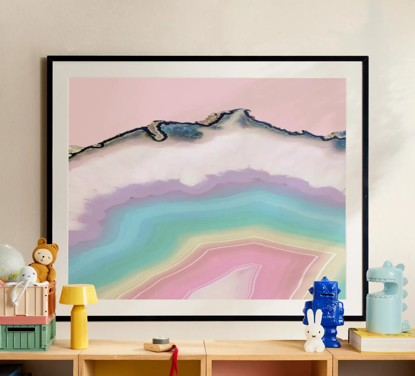 Rainbow Agate poster van cafelab