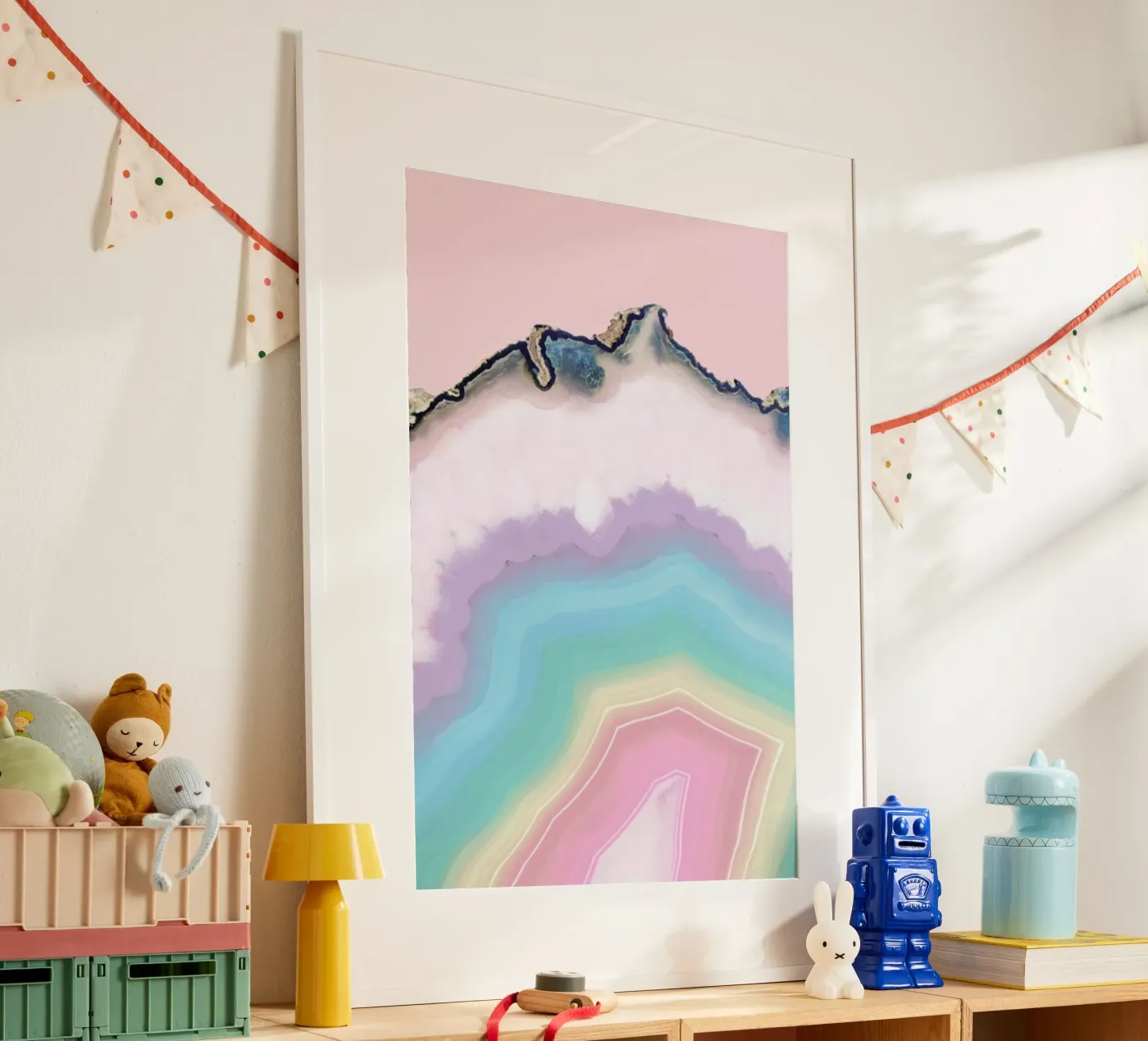 Rainbow Agate poster van cafelab
