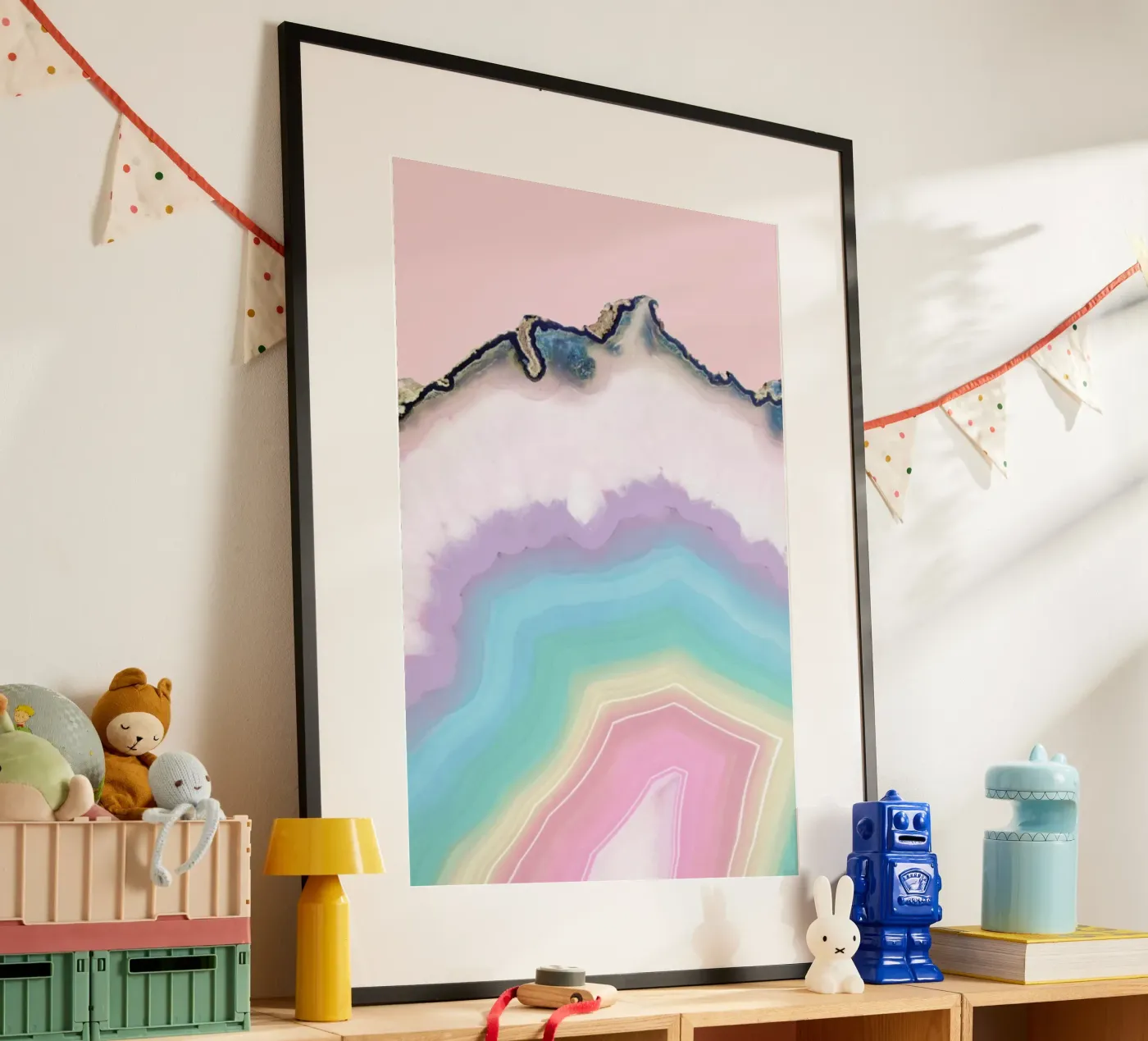 Rainbow Agate poster van cafelab