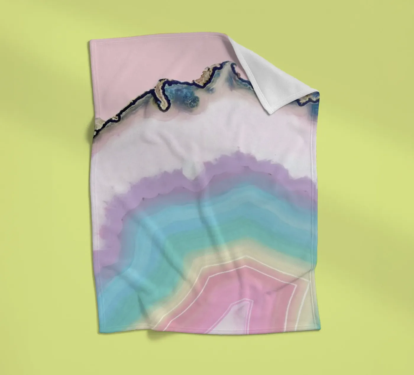 Rainbow Agate fleece blanket by cafelab