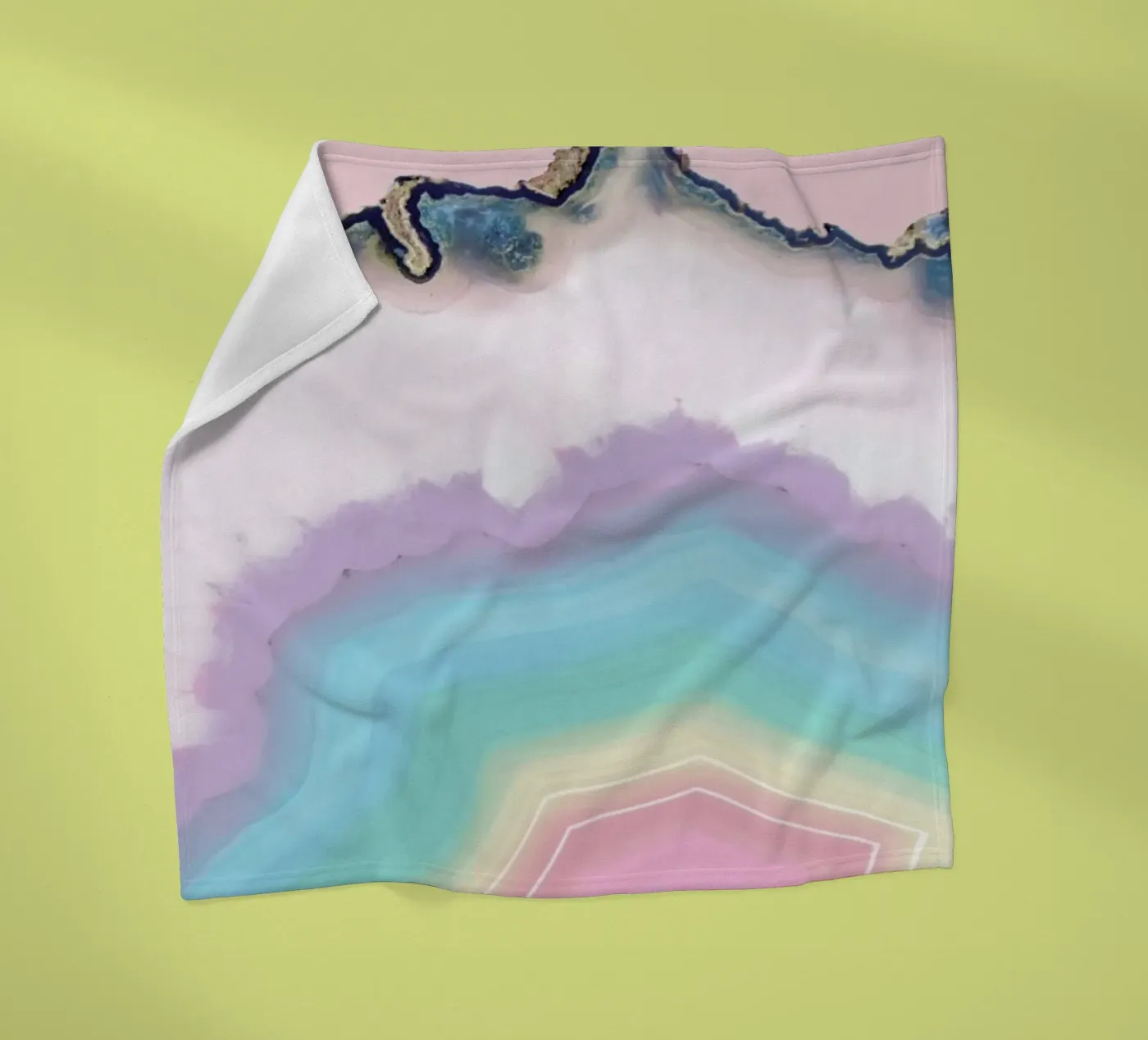 Rainbow Agate fleece blanket by cafelab